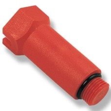 Заглушка пластиковая НР (НАР) L=68мм 1/2" красная для водорозетки РОС