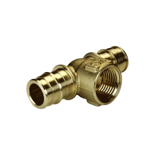 Тройник латунный Дн 32-32-25 переходной для PE-X труб РОС в Казани