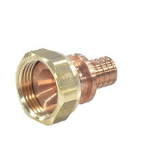 Соединитель бронзовый Дн 40-1 3/4" для PE-X труб под плоское уплотнение с накидной гайкой RAUTITAN RX+ Rehau