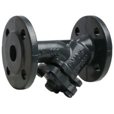 Фильтр сетчатый Y-образный чугунный фланцевый Ду-150 Ру-16 (Т<200°С) со сливной пробкой Ридан ФСФ