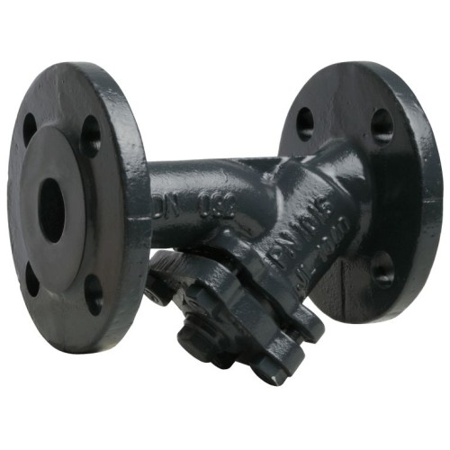 Фильтр сетчатый Y-образный чугунный фланцевый Ду-400 Ру-16 (Т<200°С) со сливной пробкой Ридан ФСФ в Казани