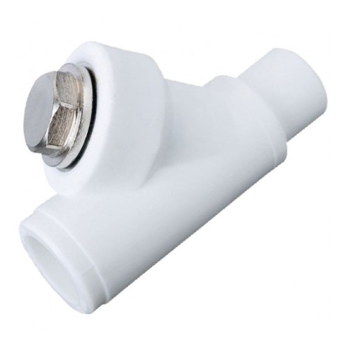 Фильтр PP-R сетчатый белый Дн 32 45гр внутренняя-наружная пайка VALFEX в Казани