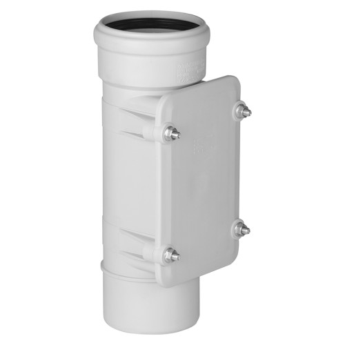 Ревизия канализационная PP-MD с крышкой Дн 200 (DN200) светло-серая бесшумный б/нап в/к Ostendorf Skolan dB SKRE в Казани