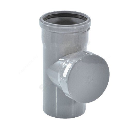 Ревизия канализационная PP-H с крышкой серая Дн 50 б/нап в/к VALFEX в Казани