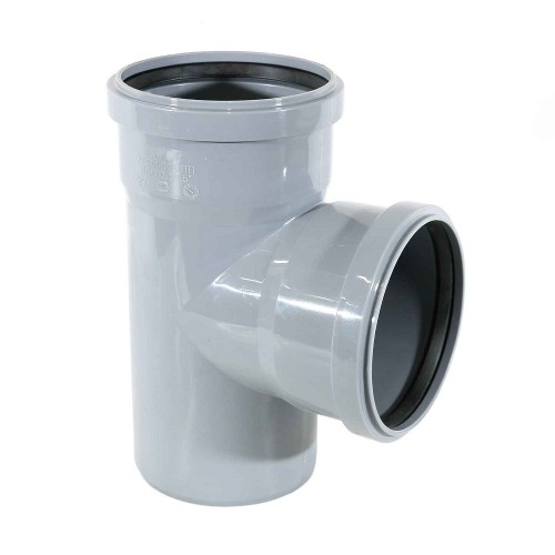 Тройник канализационный PP-MD светло-серый Дн 58-58 45гр (DN56) бесшумный б/нап в/к Ostendorf Skolan dB SKEA в Казани