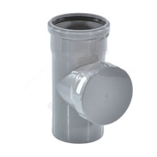 Ревизия канализационная PP-H с крышкой серая Дн 110 б/нап в/к VALFEX