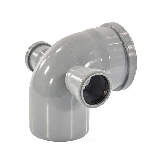 Отвод канализационный PP-H Дн 110-50-50 45гр с выходом левый и правый серый б/нап в/к RTP (РосТурПласт) в Казани