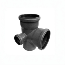 Крестовина PP-H двухплоскостная серая Дн 110-110-110 87гр б/нап в/к RTP (РосТурПласт) 2
