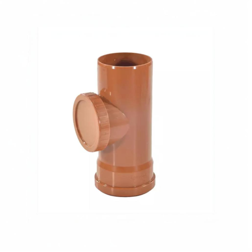 Ревизия канализационная PP-B с крышкой коричневая Дн 200-160 б/нап в/к RTP (РосТурПласт) в Казани