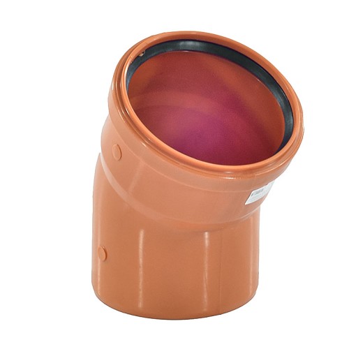 Отвод канализационный PP-B коричневый Дн 160 45гр б/нап в/к VALFEX в Казани