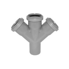 Крестовина PP-H одноплоскостная серая Дн 110-110-110 67гр б/нап в/к Ostendorf HT HTDA