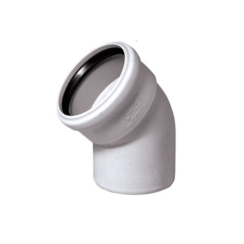 Отвод канализационный PP-M белый Дн 50 87гр бесшумный б/нап в/к RTP (РосТурПласт) в Казани