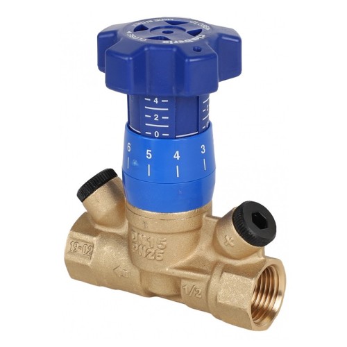 Клапан балансировочный латунный ручной с внутренней резьбой 2,5 МПа BL.210 MVI 25 мм в Казани