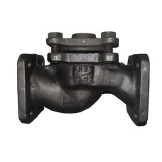 Клапан обратный чугунный Y-тип фланцевый 2,5 МПа 16кч9п 65х290 мм