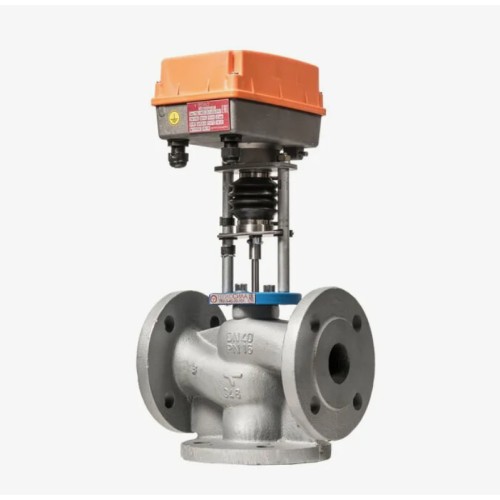 Клапан регулирующий чугуный смесительно-разделительный с электроприводом фланцевый 1,6 МПа TRV-3 Теплосила 40х200 мм в Казани