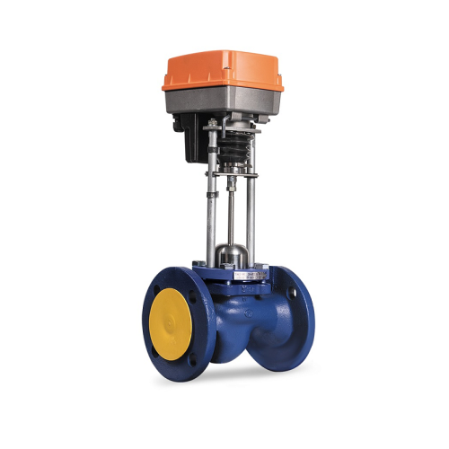Клапан запорно-регулирующий чугуный односедельный с электроприводом фланцевый 1,6 МПа TRV Теплосила 32х180 мм в Казани