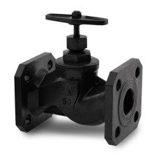 Клапан запорный чугунный фланцевый 1,6 МПа 15ч14п Китай 65х290 мм