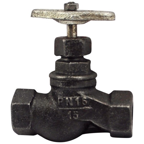 Клапан запорный чугунный с внутренней резьбой 1,6 МПа 15кч18п Китай 40х170 мм в Казани