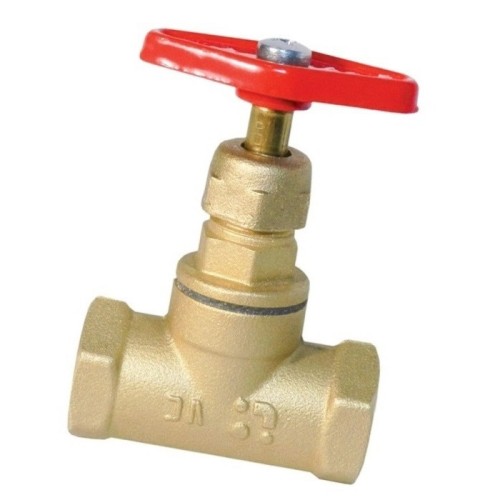 Клапан запорный латунный с внутренней резьбой 1,6 МПа 15б1п Цветлит 25х70,5 мм ТУ 206-3973235-01-93 в Казани