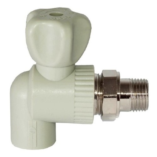 Клапан запорный угловой PP-R наружная резьба 2,5 МПа VALFEX 20 мм 1/2" ГОСТ 32415-2013 в Казани