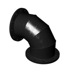 Колено (отвод) фланец-гладкий конец УФГ ВЧШГ с ЦПП Ду-250