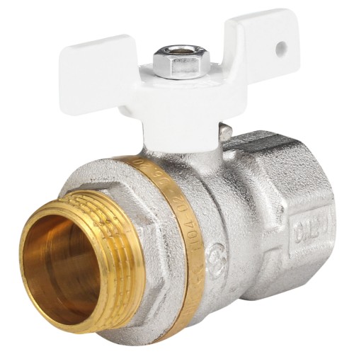 Кран запорный латунный полнопроходной с ручкой-бабочкой ВР-американка Ру 30 Aquasfera Standard 1127 Aquasfera 20 мм 3/4" в Казани