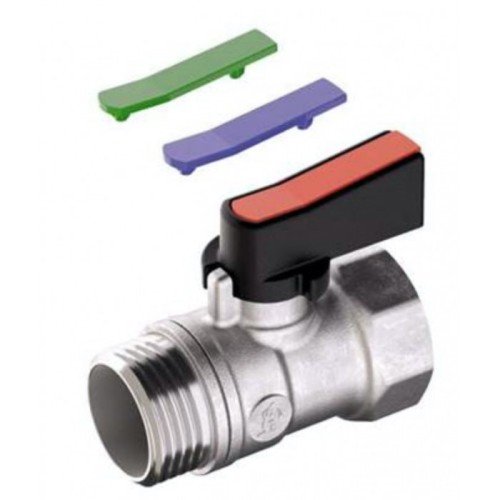 Кран запорный латунный полнопроходной с ручкой-флажком ВР-НР Ру 16 R694 Giacomini 15х46 мм 1/2" в Казани