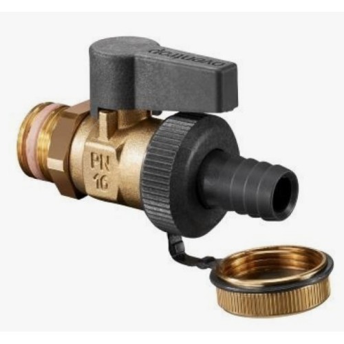 Кран запорный латунный полнопроходной с ручкой-рычагом НР-штуцер Ру 16 Optiflex KFE Oventrop 15 мм 1/2" в Казани