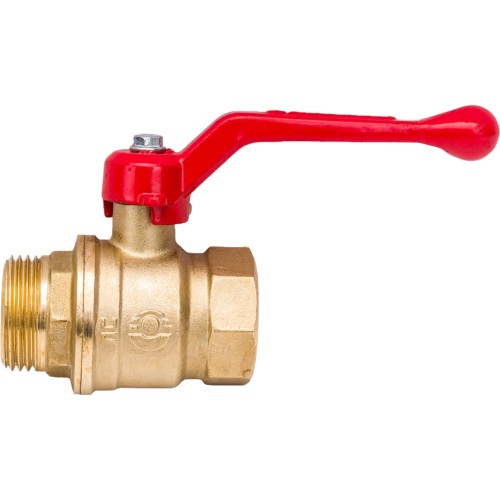 Кран запорный латунный стандартнопроходной с ручкой-рычагом ВР-НР Ру 40 RTP (РосТурПласт) 15 мм 1/2" в Казани