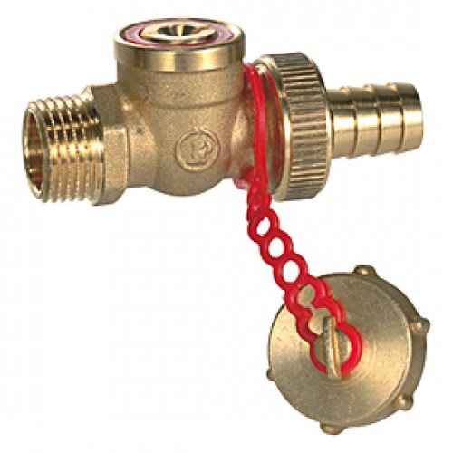 Кран шаровый латунный сливной стандартнопроходной со штуцером НР Ру 10 R608 Giacomini 15х78 мм 1/2" в Казани