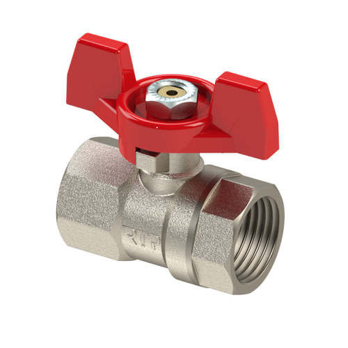 Кран запорный латунный полнопроходной с ручкой-бабочкой ВР (ВН) Ру 42 R951 Giacomini 8 мм 1/4" в Казани