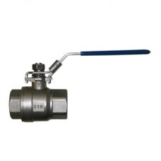 Кран запорный нержавеющий ВР (ВН) полнопроходной ручка-рычаг Ру 63 AISI 316 BV17 АДЛ 10 мм 3/8"