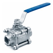 Кран шаровый нержавеющий под приварку полнопроходной Ру 16 AISI 304 NK-BE NK 150х390 мм