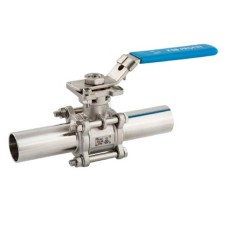 Кран шаровый нержавеющий под приварку стандартнопроходной Ру 40 AISI 316 BV61A ABRA 100х254 мм 4"