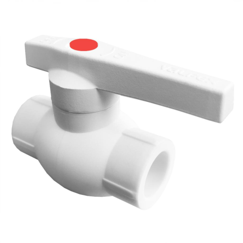 Кран полипропиленовый PP-R запорный прямой стандартнопроходной с внутренней пайкой белый ручка-рычаг Ру 25 Стандарт Pro Aqua 25 мм ГОСТ 32415-2013 в Казани