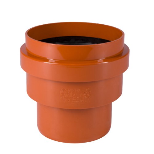 Переход НПВХ (ПВХ) Дн 160 коричневый безнапорный на гладкий конец керамической трубы Ostendorf KGUS в Казани