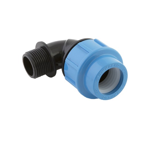 Отвод ПЭ компрессионный Дн 20-1/2" 90гр НР (НАР) Джилекс в Казани