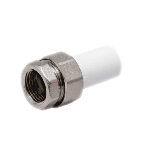 Соединитель PP-R с накидной гайкой Дн 20-1/2" белый Pro Aqua в Казани