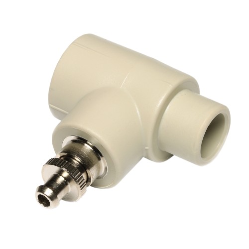 Штуцер PP-R серый с выпускным вентилем Дн 20 Wavin Ekoplastik в Казани