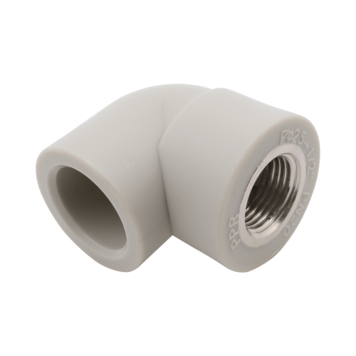 Угольник PP-R комбинированный серый ВР (ВН) Дн 25-1/2" 90 гр Wavin Ekoplastik в Казани