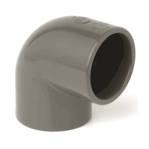 Отвод ПВХ клеевой Дн 110 90гр Ру-16 серый напорный Aquaviva в Казани