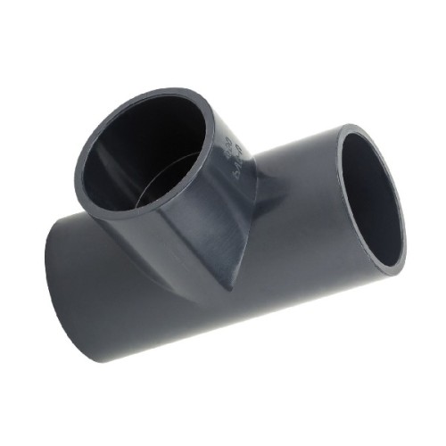 Тройник ПВХ клеевой Дн 63 90гр Ру-16 серый напорный Aquaviva в Казани