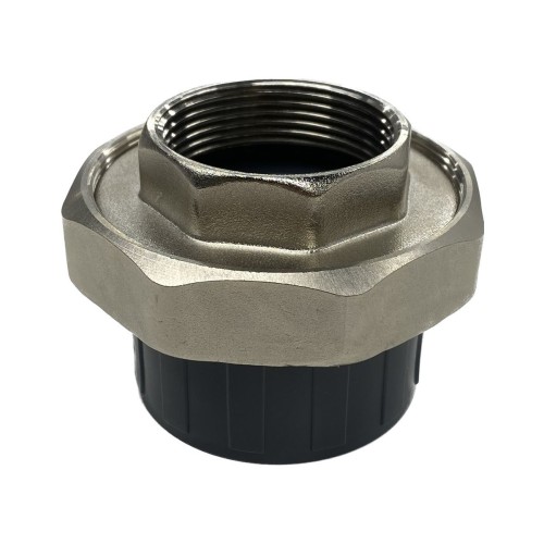 Муфта ПВХ под клеевое соединение Дн 63х2" НР серая разъемная Aquaviva AQVBND63M в Казани