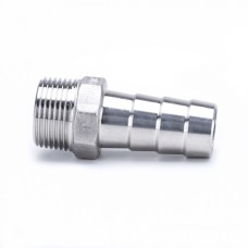 Штуцер нержавеющий под шланг елочка НР Ру 16 AISI 304 32 мм 1/4"