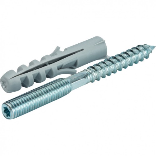 Шпилька стальная сантехническая М8х100 с дюбилем М10х50 STOUT в Казани