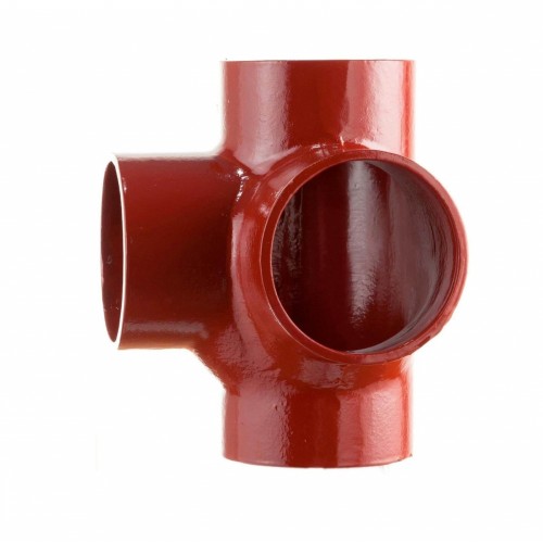 Крестовина двухплоскостная чугунная SML Ду 100-100-100 88гр безраструбная Китай в Казани