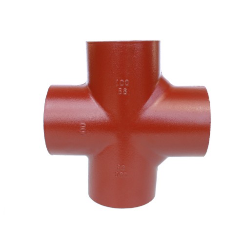 Крестовина чугунная SML Ду 100-100-100 88гр безраструбная Китай в Казани