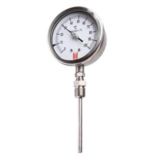 Термометр биметаллический радиальный Ру 25 ТБП-Р ЗТП 100х100 мм 1/2" в Казани