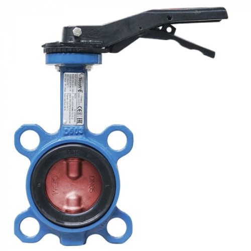 Затвор ручной с нержавеющий диском и рукояткой межфланцевый 1,6 МПа EPDM R59W GG25 Giacomini 100 мм в Казани